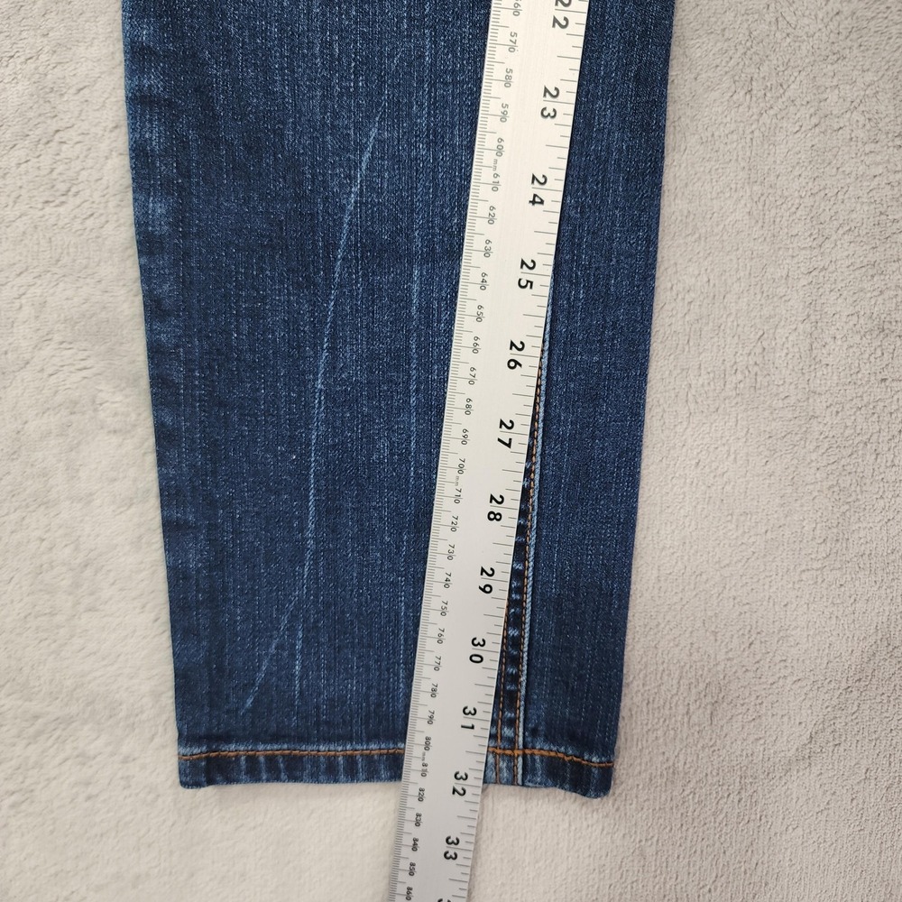 Mossimo Jeans Womens 10 Blue Mid‎ Rise Skinny Tapered Leg FIT 3 Stretch Denim - Picture 8 of 10